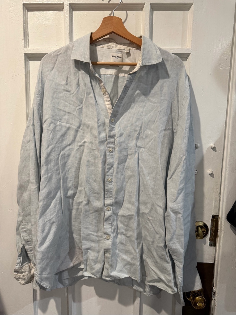 Murano Light Blue Linen Button-Down Shirt